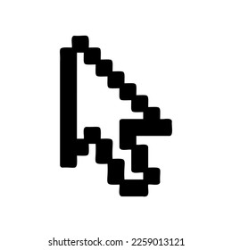 Cursor Pixel Sticker Retro Hand Drawn