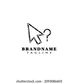cursor pointer cartoon logo icon template black modern illustration