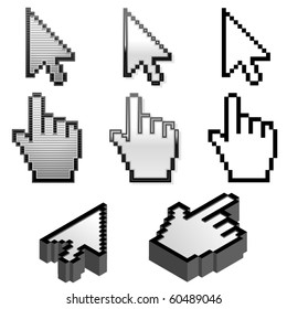 Cursor pointer collection in four different styles