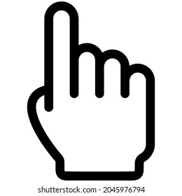 Cursor pointer. Hand cursor. Finger pointer. Click symbol. Computer mouse pictogram.