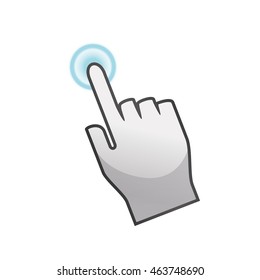 cursor pointer web communication technology icon. Isolated and flat illustration. Vector graphic