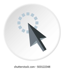 Cursor is pointing icon. Flat illustration of cursor is pointing vector icon for web