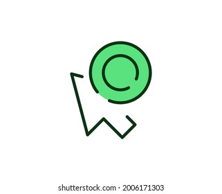 Cursor premium line icon. Simple high quality pictogram. Modern outline style icons. Stroke vector illustration on a white background. 