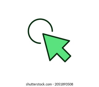 Icono de línea premium del cursor. Pictograma sencillo de alta calidad. Iconos modernos de estilo de contorno. Ilustración vectorial de trazo sobre un fondo blanco. 