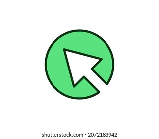 Cursor premium line icon. Simple high quality pictogram. Modern outline style icons. Stroke vector illustration on a white background. 