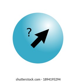 Cursor With Question Mark Icon For Web Or App