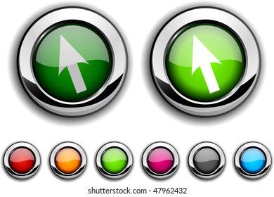 Cursor realistic buttons. Vector illustration.