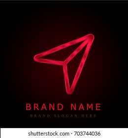 Cursor red chromium metallic logo