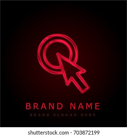 Cursor red chromium metallic logo