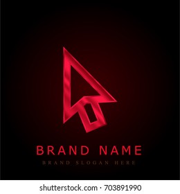 Cursor red chromium metallic logo