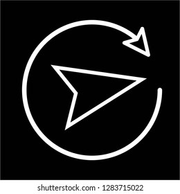 Cursor refresh arrow outline icon