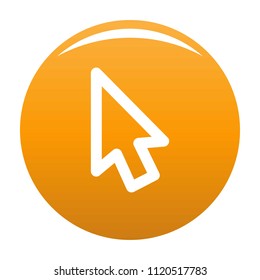 Cursor retro element icon. Simple illustration of cursor retro element vector icon for any design orange