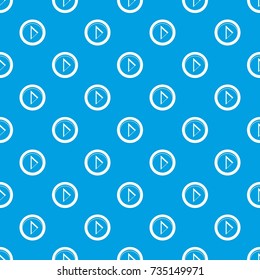 Cursor to right in circle pattern repeat seamless in blue color for any design. Vector geometric illustration