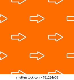 Cursor to right pattern repeat seamless in orange color for any design. Vector geometric illustration