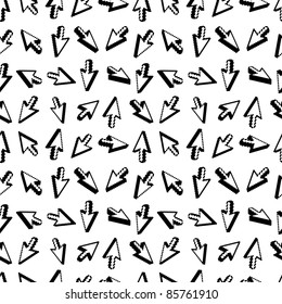 Cursor Seamless Background Pattern. Vector Illustration.