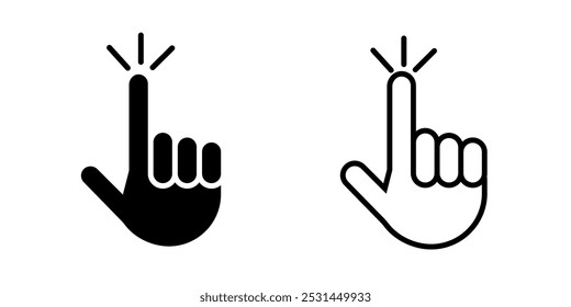 cursor set icon on white background
