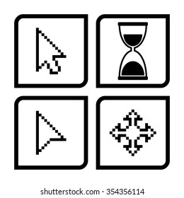 Cursor set vector icon