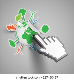 Cursor shows eco Earth