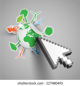 Cursor shows eco Earth