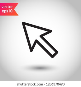 Cursor sign. Computer arrow icon. Cursor vector icon. EPS 10 flat symbol