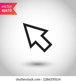Cursor sign. Computer arrow icon. Cursor vector icon. EPS 10 flat symbol