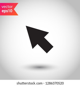 Cursor sign. Computer arrow icon. Cursor vector icon. EPS 10 flat symbol