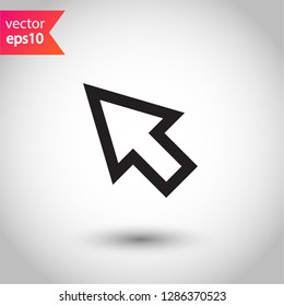 Cursor sign. Computer arrow icon. Cursor vector icon. EPS 10 flat symbol
