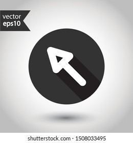 Cursor sign. Computer arrow icon. Cursor vector icon. EPS 10 flat symbol. Round icon design with shadow