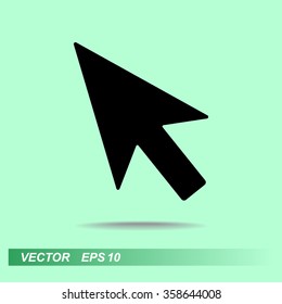 Cursor sign icon, vector illustration. Flat design style