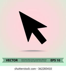 Cursor sign icon, vector illustration. Flat design style