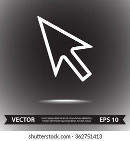 Cursor sign icon, vector illustration. Flat design style