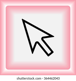Cursor sign icon, vector illustration. Flat design style