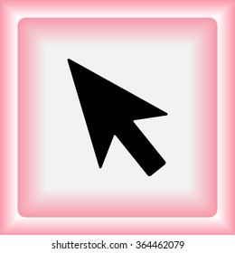 Cursor sign icon, vector illustration. Flat design style
