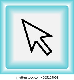 Cursor sign icon, vector illustration. Flat design style