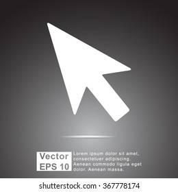 Cursor sign icon, vector illustration. Flat design style