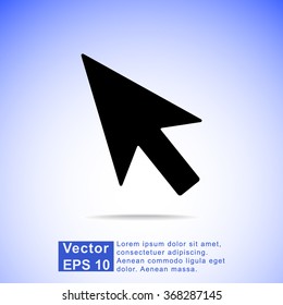 Cursor sign icon, vector illustration. Flat design style