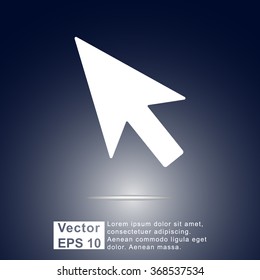 Cursor sign icon, vector illustration. Flat design style
