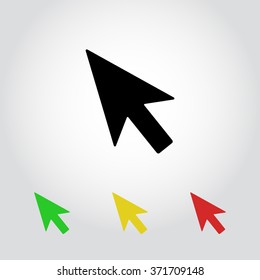 Cursor sign icon, vector illustration. Flat design style