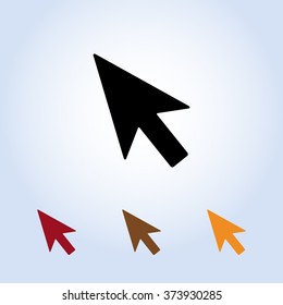 Cursor sign icon, vector illustration. Flat design style