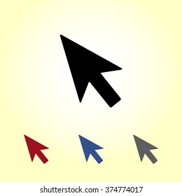 Cursor sign icon, vector illustration. Flat design style