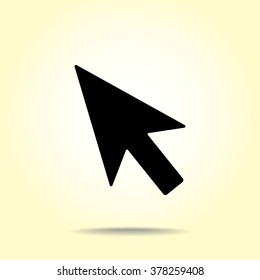 Cursor sign icon, vector illustration. Flat design style