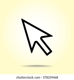 Cursor sign icon, vector illustration. Flat design style
