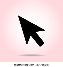 Cursor sign icon, vector illustration. Flat design style