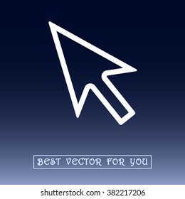 Cursor sign icon, vector illustration. Flat design style