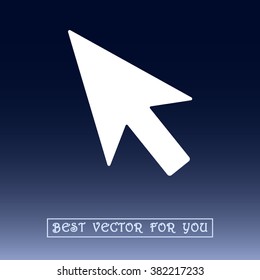 Cursor sign icon, vector illustration. Flat design style