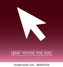 Cursor sign icon, vector illustration. Flat design style