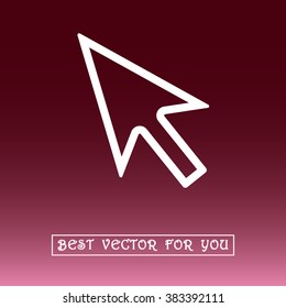Cursor sign icon, vector illustration. Flat design style