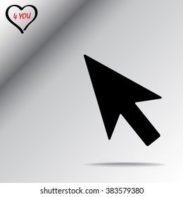 Cursor sign icon, vector illustration. Flat design style