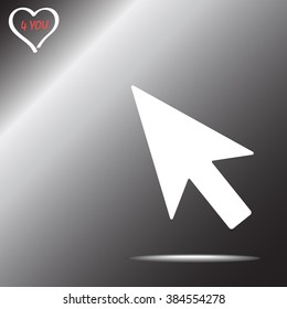 Cursor sign icon, vector illustration. Flat design style