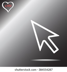 Cursor sign icon, vector illustration. Flat design style